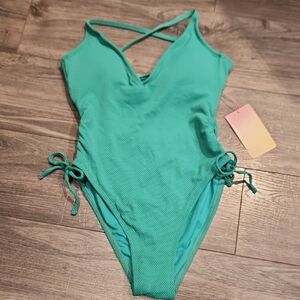 NWT Stoney Clover Ln Women's Cheeky High-leg One Piece Swimsuit Sz S (4-6)